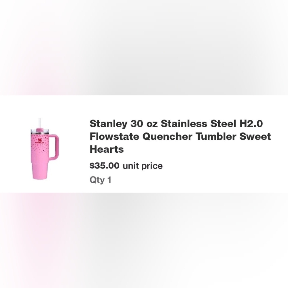 Target valentines day stanley 30oz